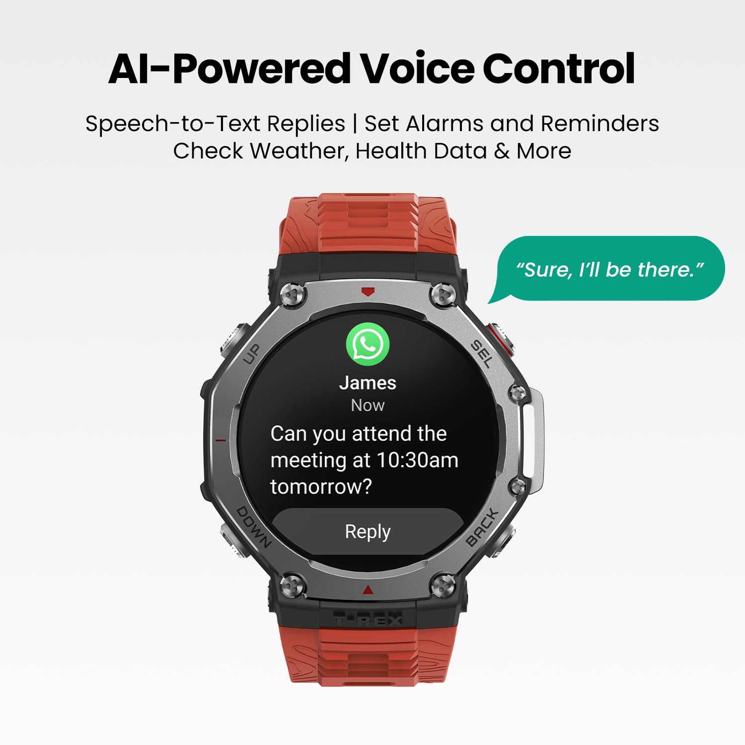 ساعة Amazfit T-Rex 3 الذكية، 48 مم، عمر بطارية طويل للغاية، مقاومة للماء حتى عمق 100 متر، 170 وضع رياضي. ساعة Amazfit T-Rex 3 الذكية، 48 مم، عمر بطارية طويل للغاية، مقاومة للماء حتى عمق 100 متر، 170 وضع رياضي.
