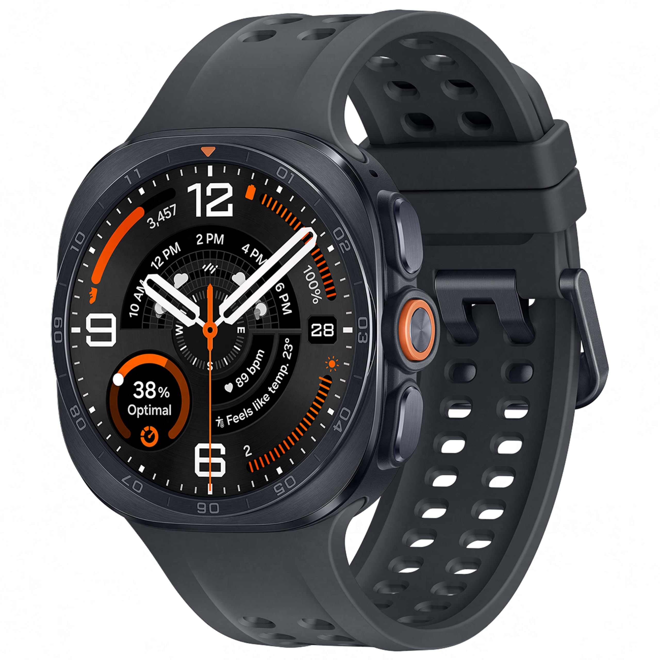 Samsung Galaxy Watch Ultra2 Titanium Gray, 47mm, Bluetooth, Rugged Luxury design, 800 mAh Battery, Fast Charging, Trail Run, Energy Score, Sleep Coaching, Raise to Talk (KSA Version) Samsung Galaxy Watch Ultra2 Titanium Gray, 47mm, Bluetooth, Rugged Luxury design, 800 mAh Battery, Fast Charging, Trail Run, Energy Score, Sleep Coaching, Raise to Talk (KSA Version)